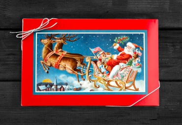 Santa sleigh gift box 