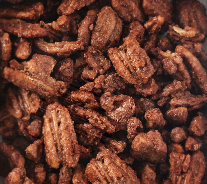 Pecans, sugar pecans, sugar and cinnamon pecans, photo by Christie Bryant